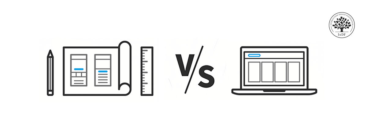 Illustration of pen a paper design versus a computer rendered design.