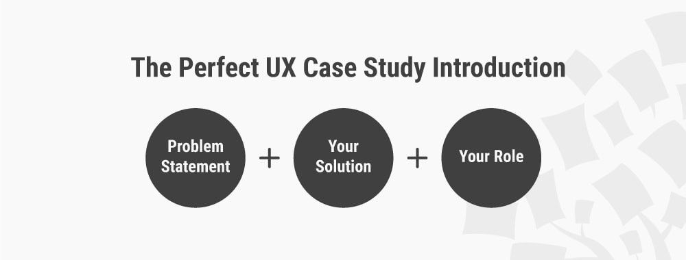 The perfect UX case study includes: a problem statement, your solution and your role