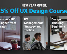 25% Off UX Design Courses: A gift from us to you in time for the new year - Article hero image