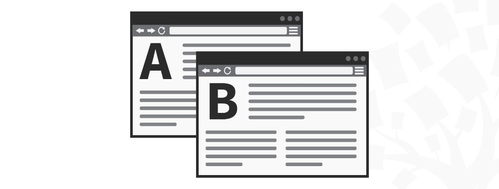 Two wireframes, labelled A and B.