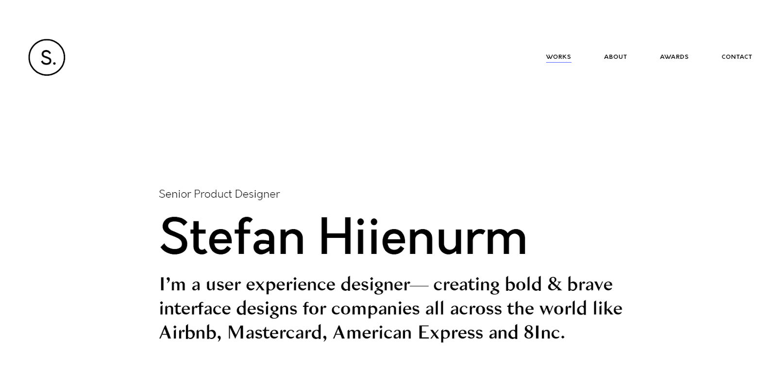 Stefan Hiienurm’s UI portfolio home page