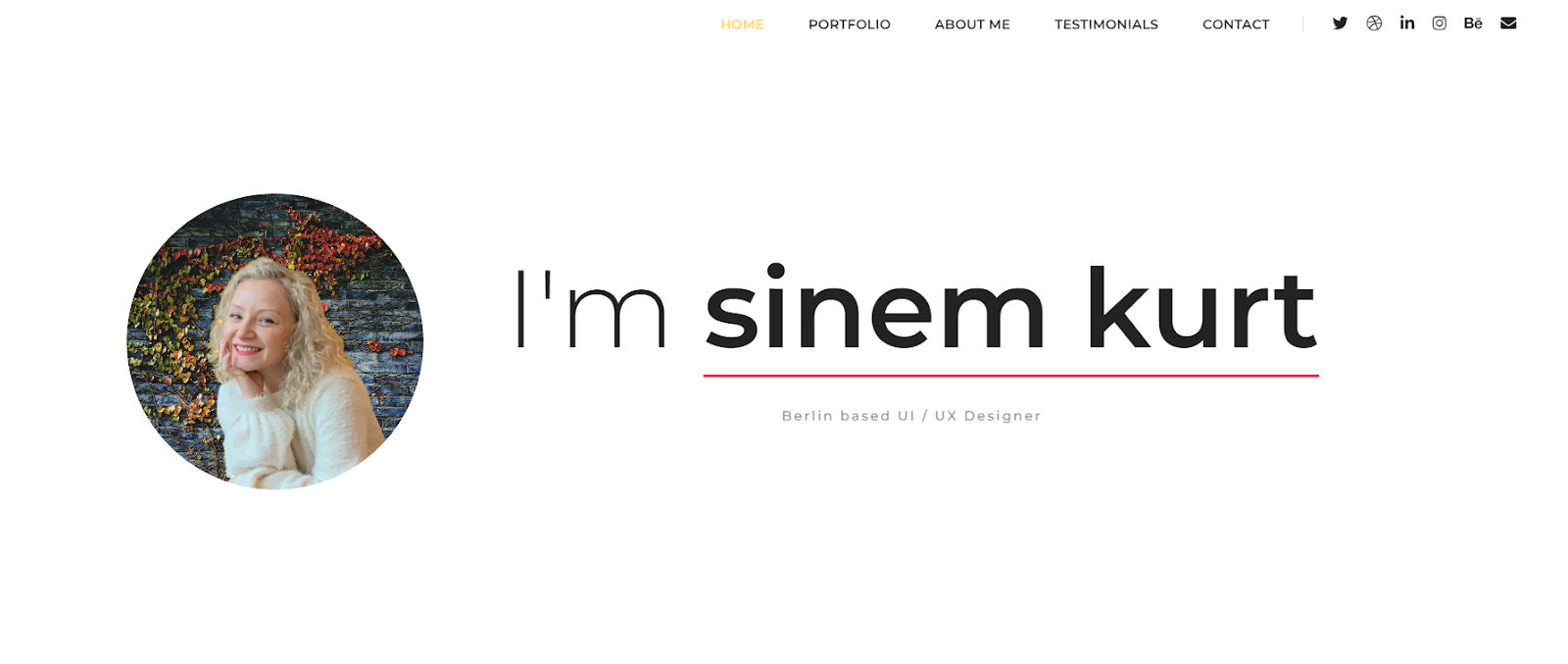Sinet Kurt’s UI portfolio home page