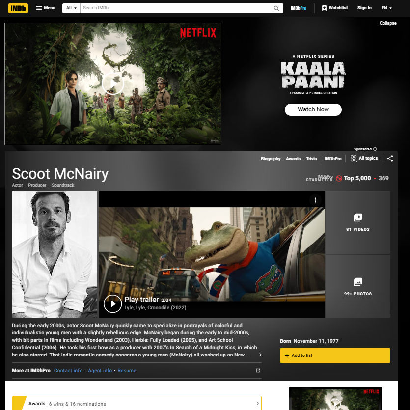 IMDb Redesign  Web design studio, Web design examples, Web