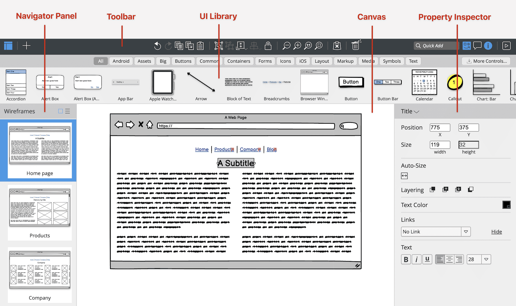 Balsamiq Wireframe