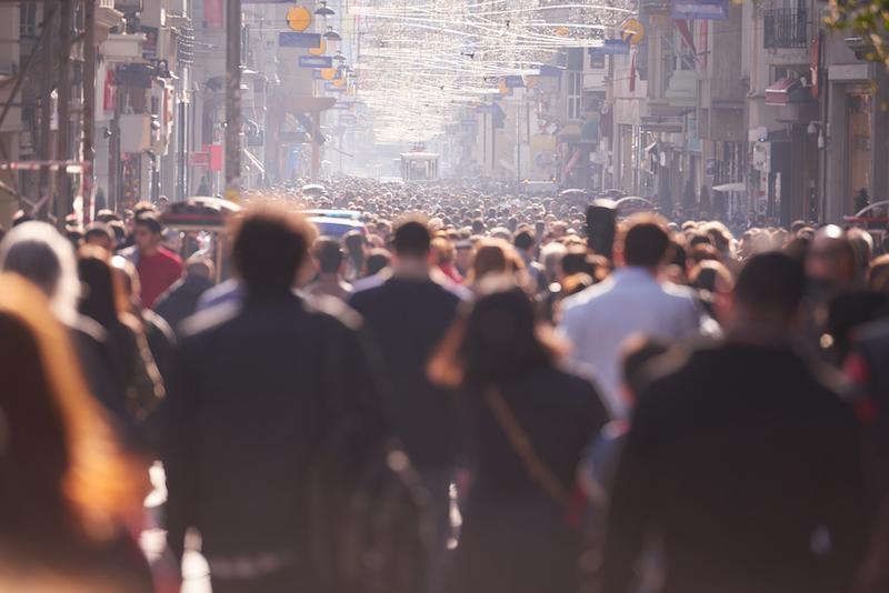 A crowded marketplace.