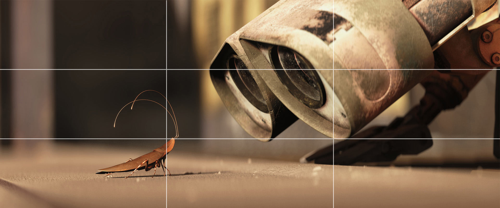 Image depicting the use of the rule of thirds in the movie Wall-e