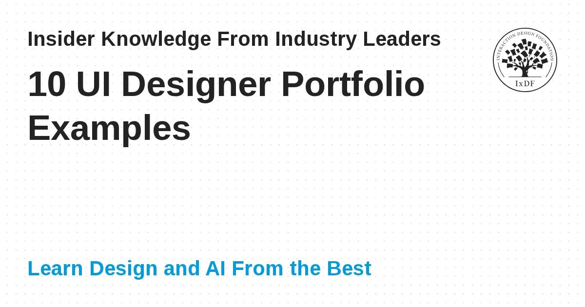 Image for 10 UI Designer Portfolio Examples