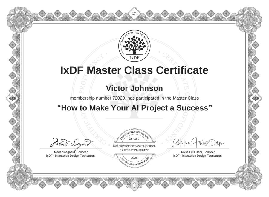 Master Class Certificate Example