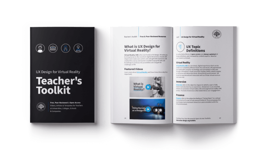UX Design for Virtual Reality Teacher's Toolkit