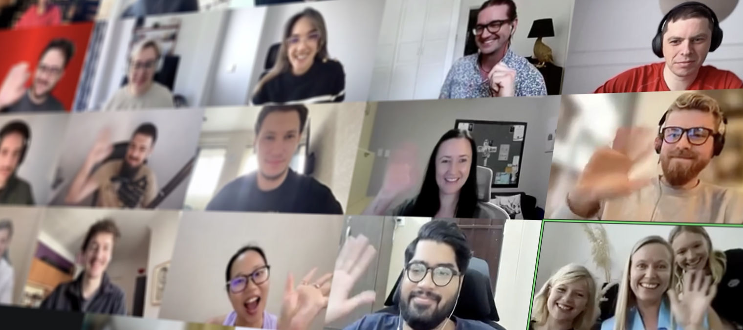 Image of IxDF team members on a Zoom call