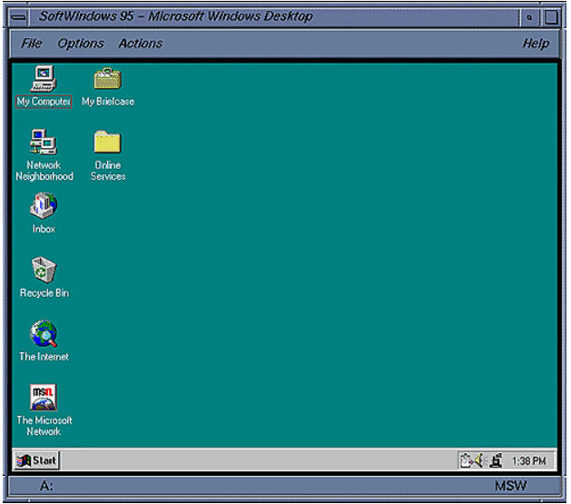An image showing a Windows 95 screen.