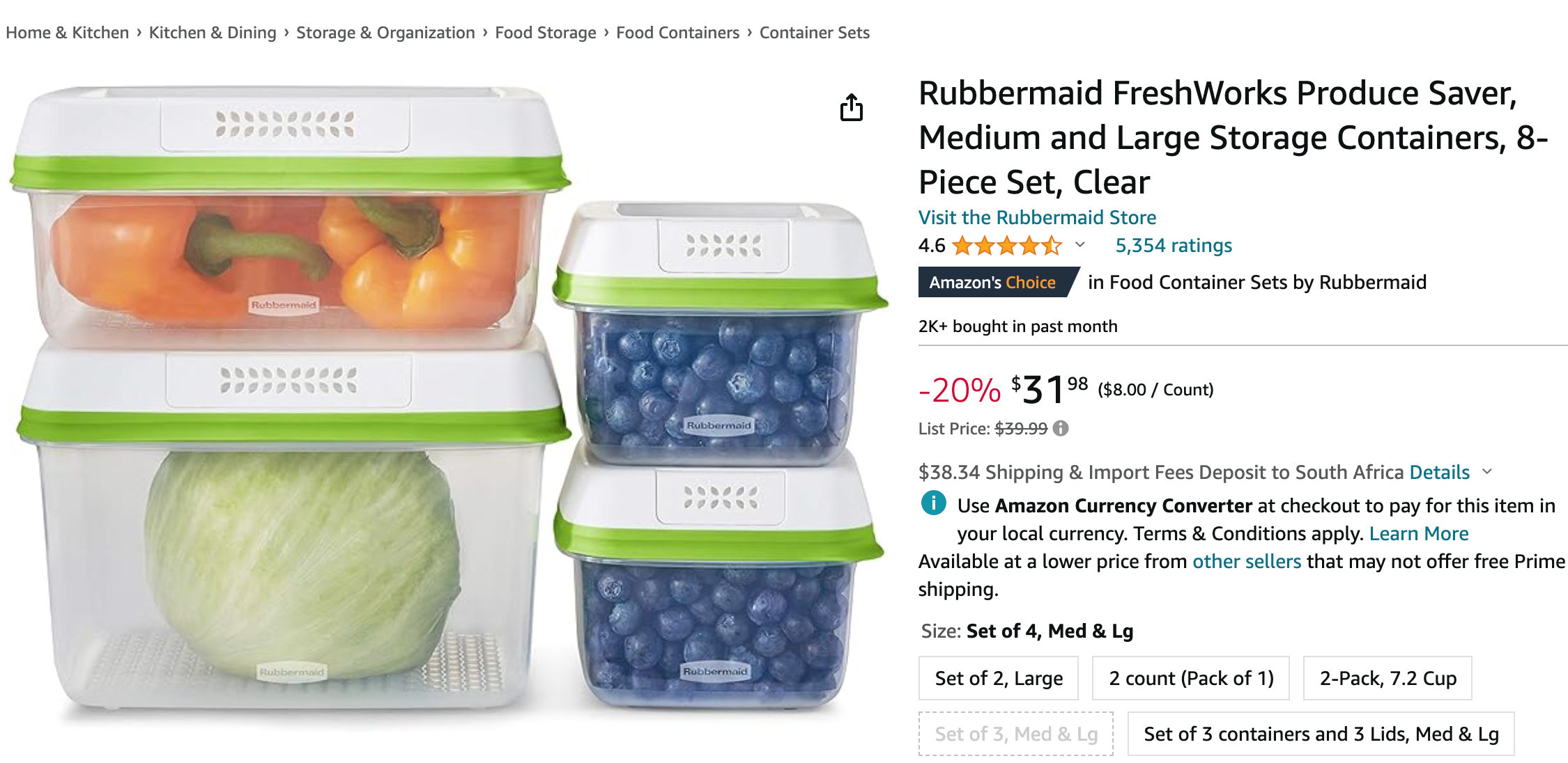 Screenshot of a product page on Amazon.