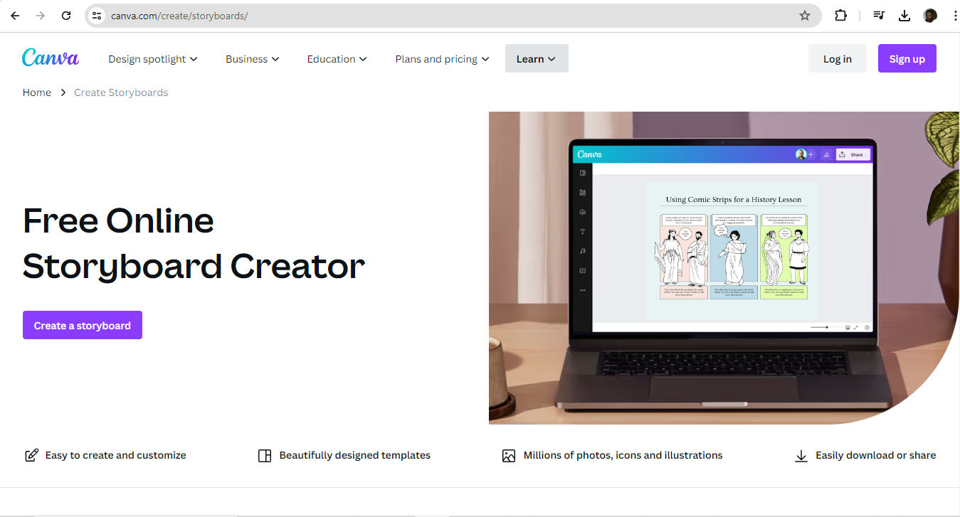 A screen from Canva.