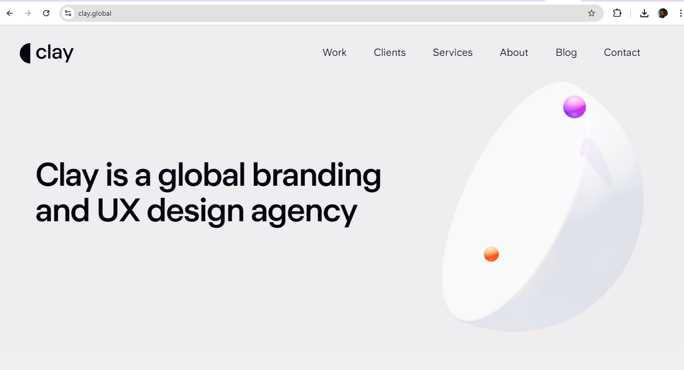 A screenshot of Clay's landing page. 