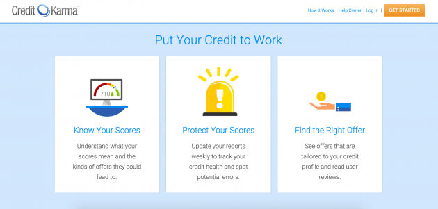 Image showing a Credit Karma screen.
