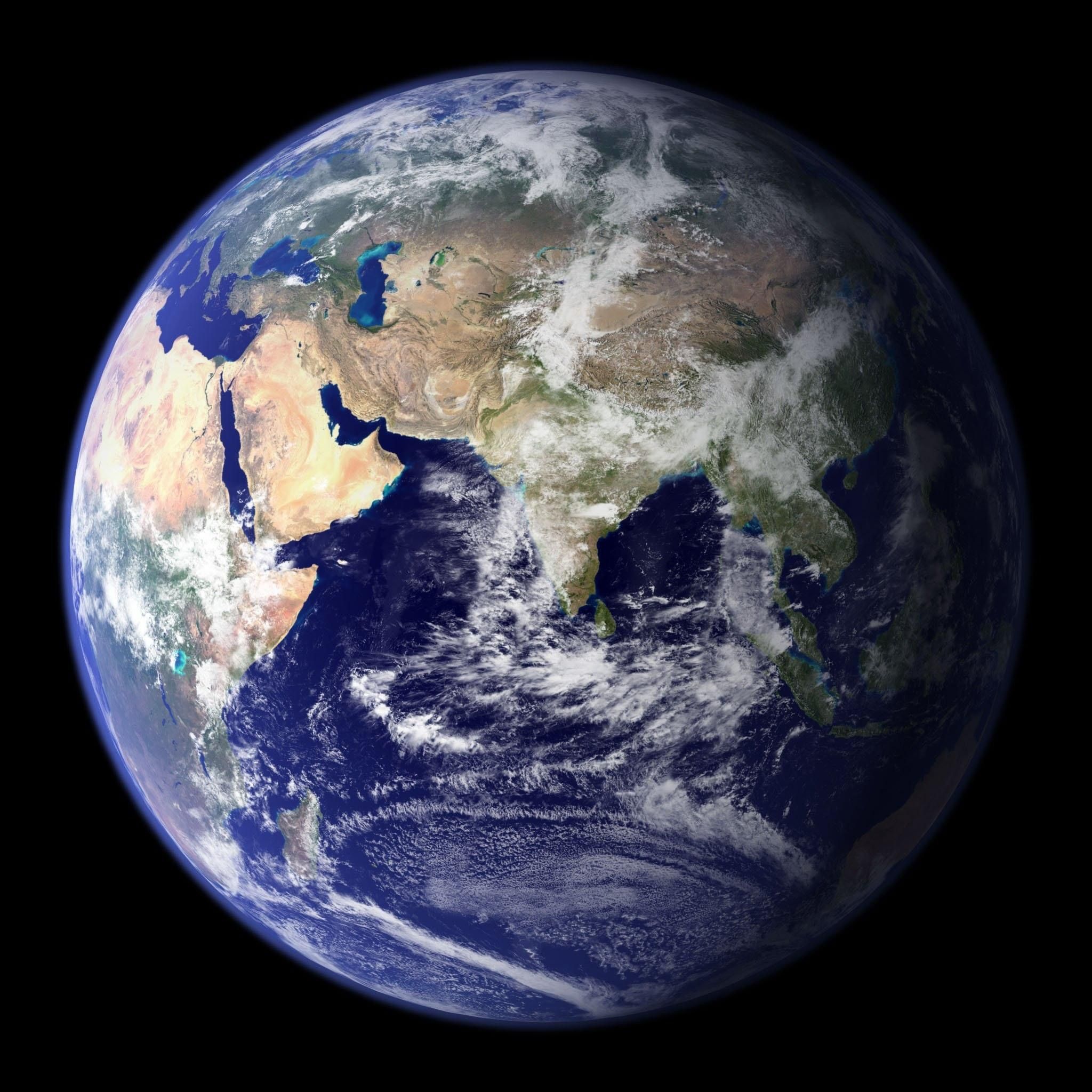 View of the earth from space.