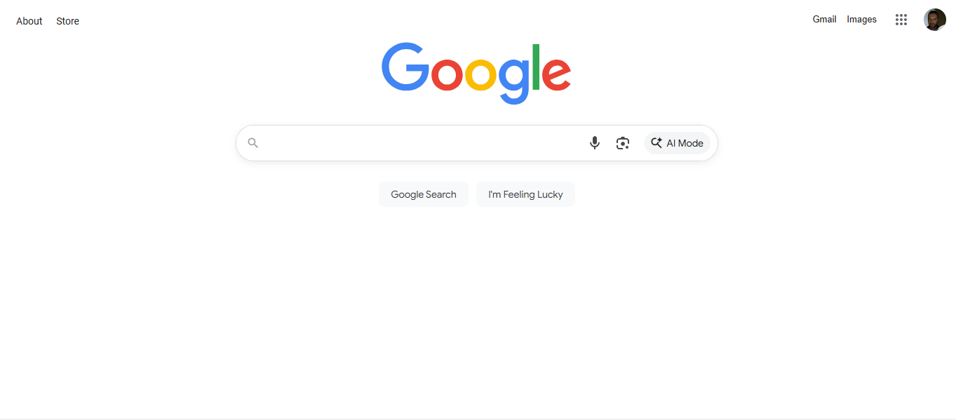 A screenshot from Google's landing page.