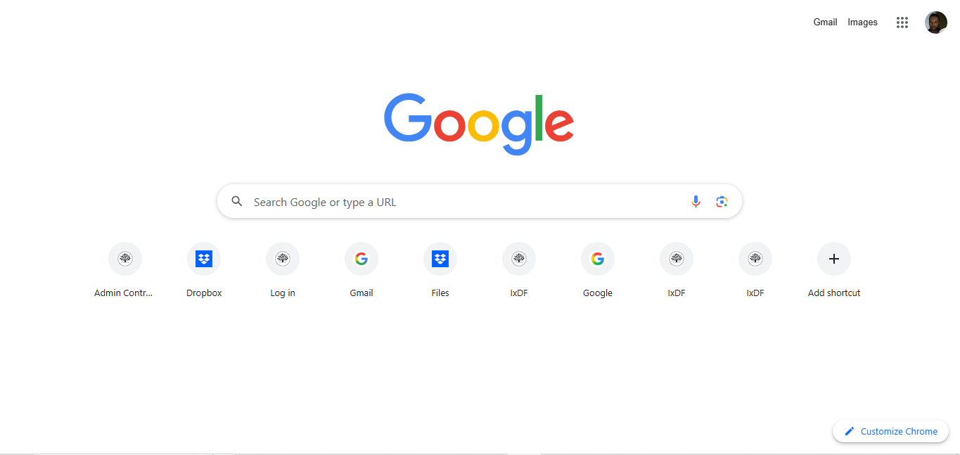 A screenshot from Google.com