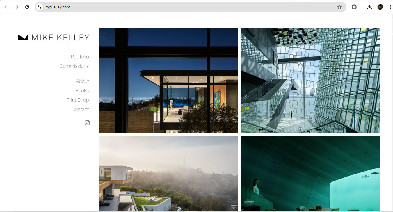 An example site representing side navigation.