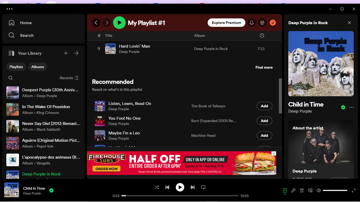 A screenshot from a Spotify page.