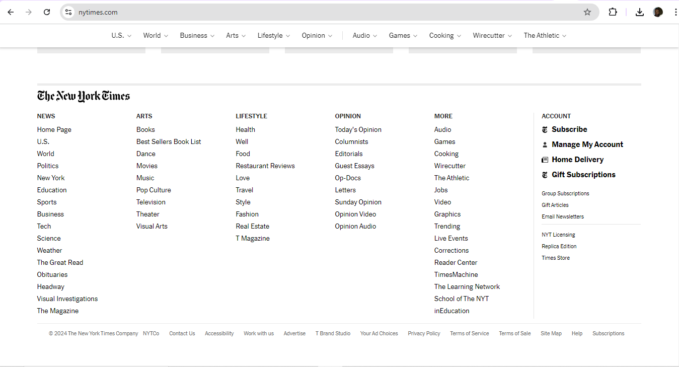 An example of a bottom bar at work.