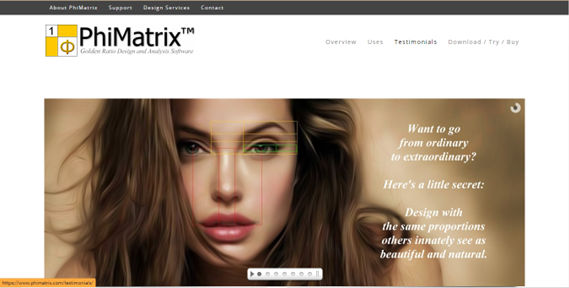 Screenshot of PhiMatrix landing page.