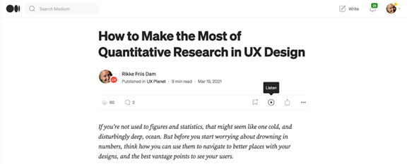 A screenshot of a Medium page.