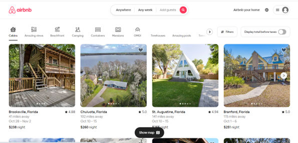 Screenshot of Airbnb.com.