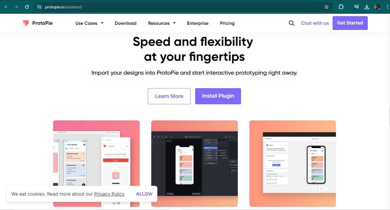 A screenshot from ProtoPie's website.