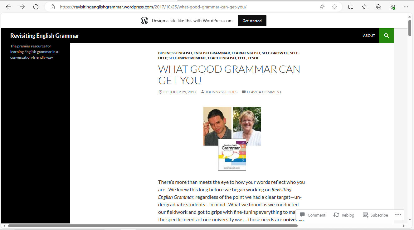 A screenshot from a blog post featuring a single column approach.