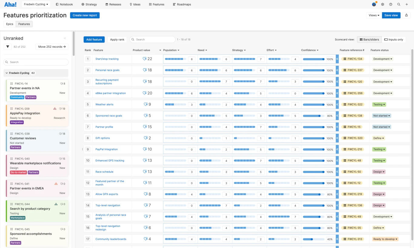 An image showing the Aha! tool in use.