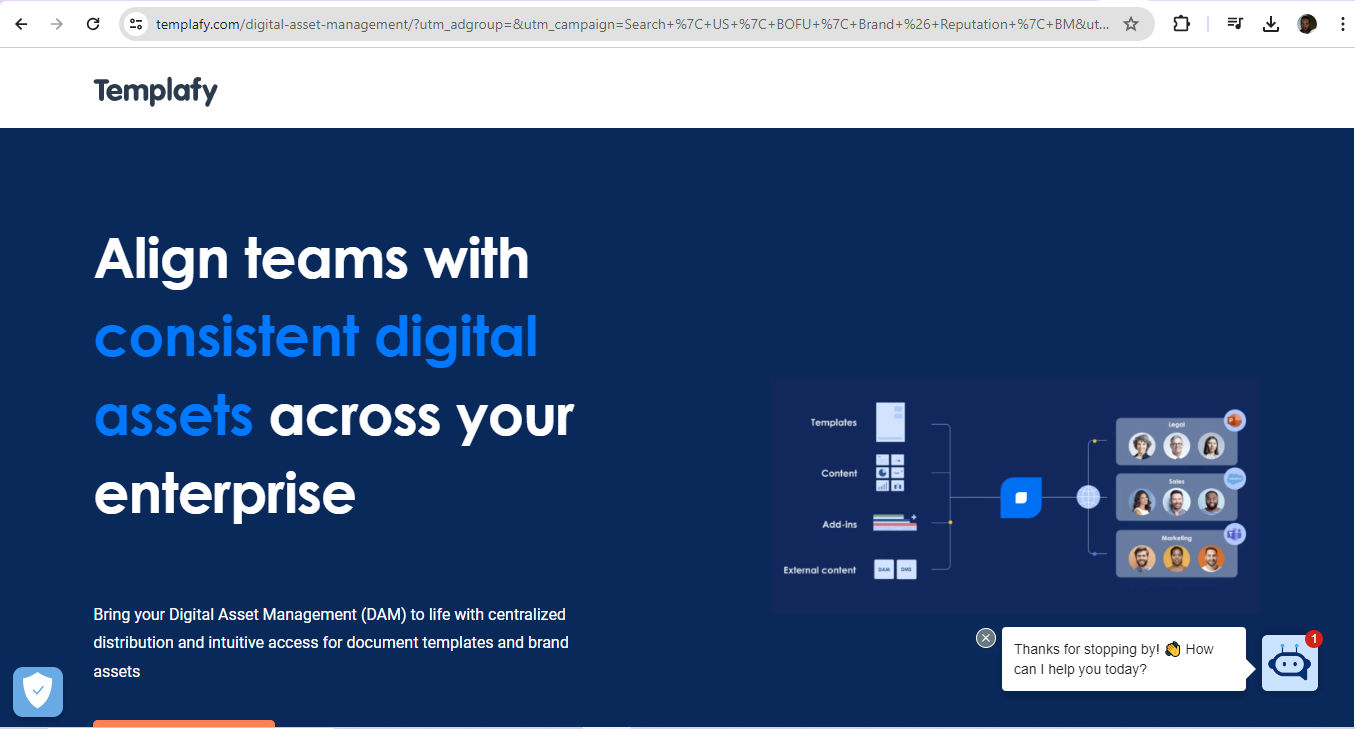 A screenshot from Templafy's site.