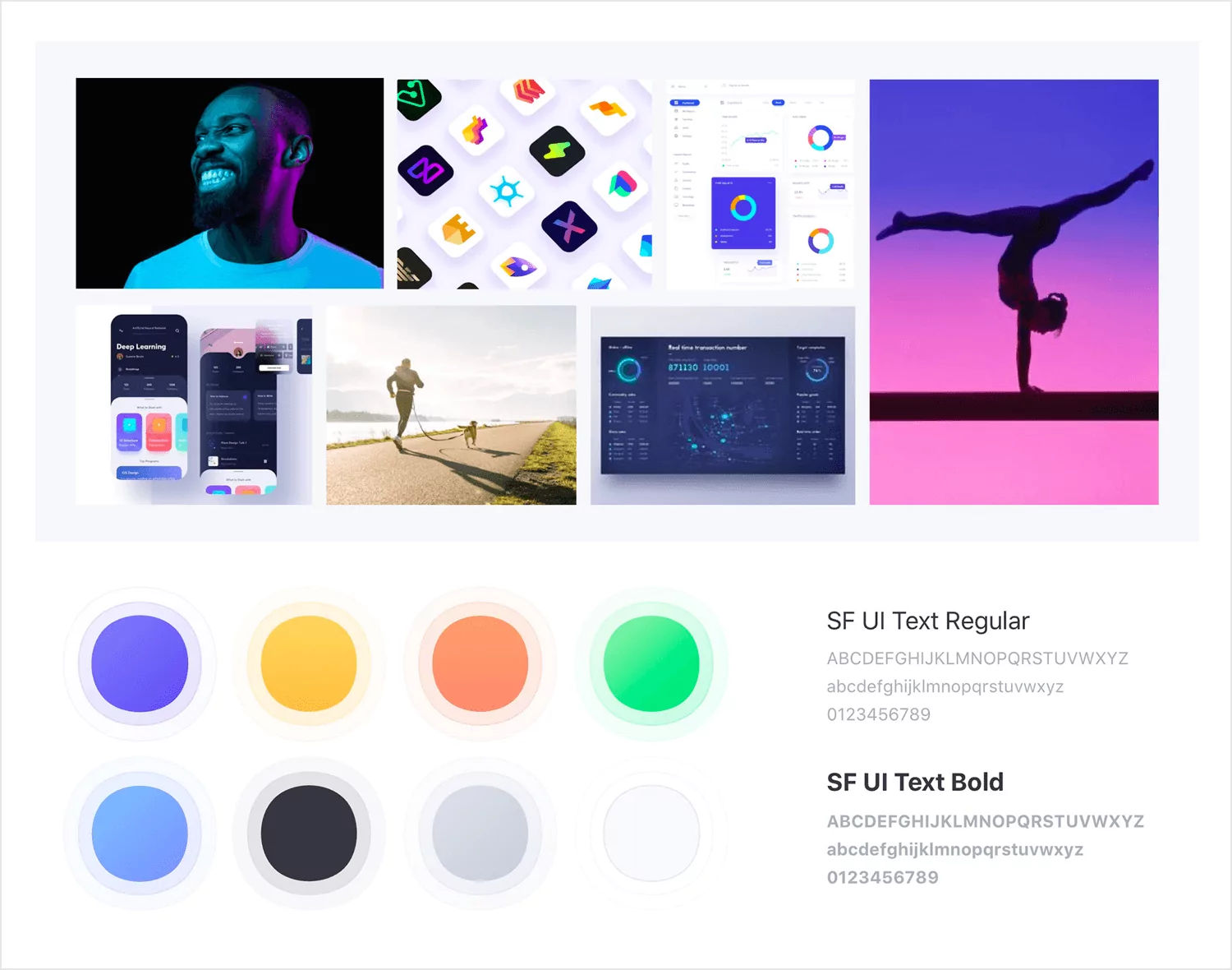 An example of a mood board.