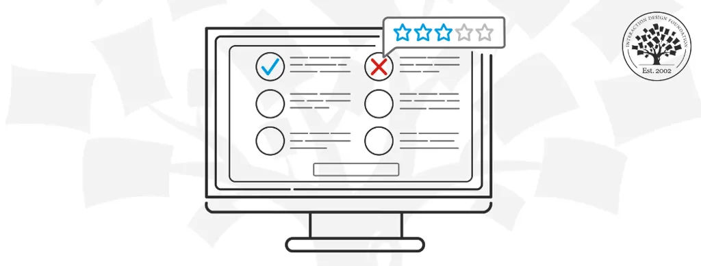 An illustration of a screen to show feedback.