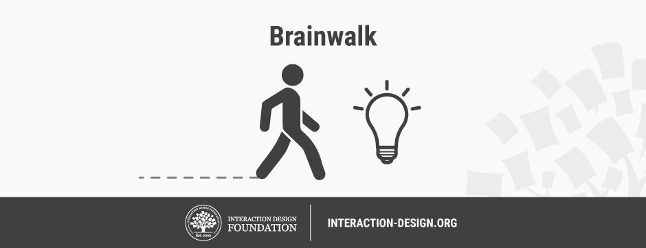 Illustration of a person going for a brainwalk.