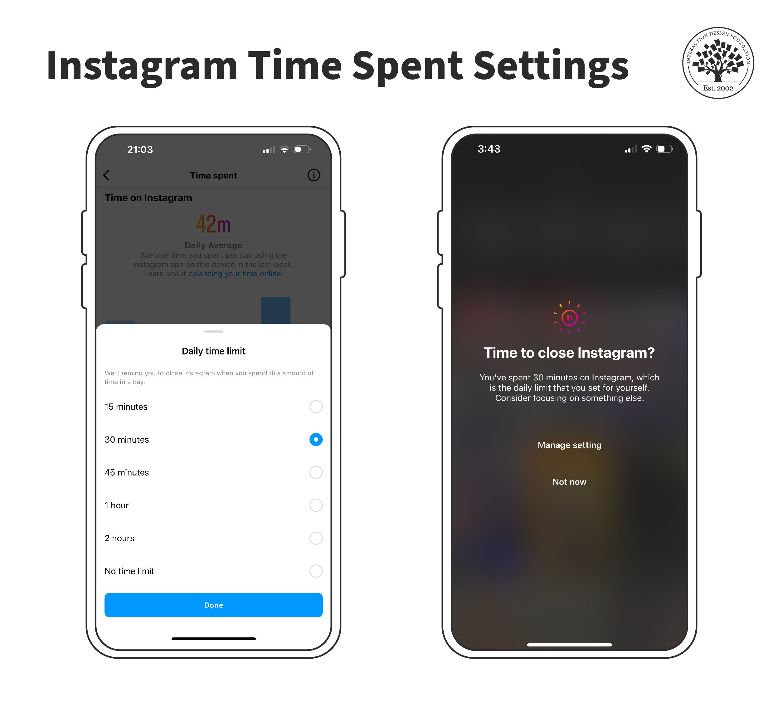 Instragram App screenshots.