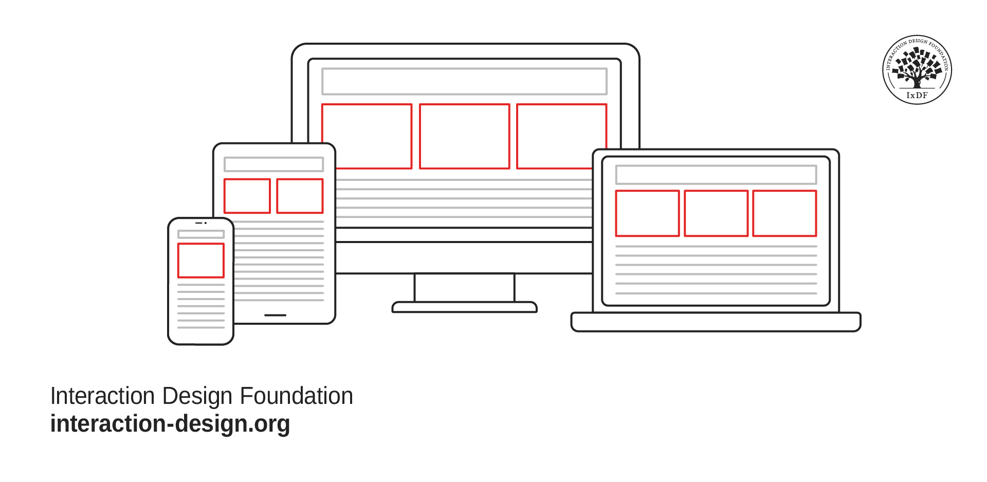 An illustration showing various types of computing devices.