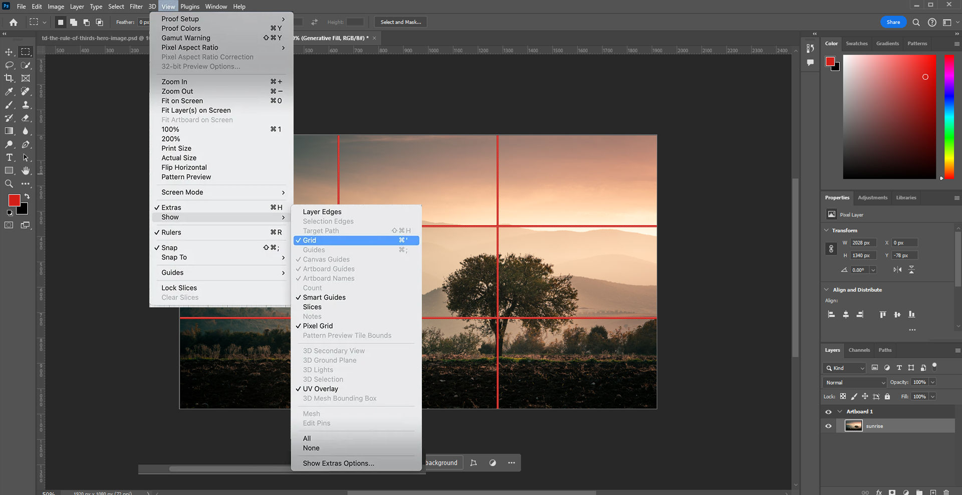 Image of a Photoshop screen.