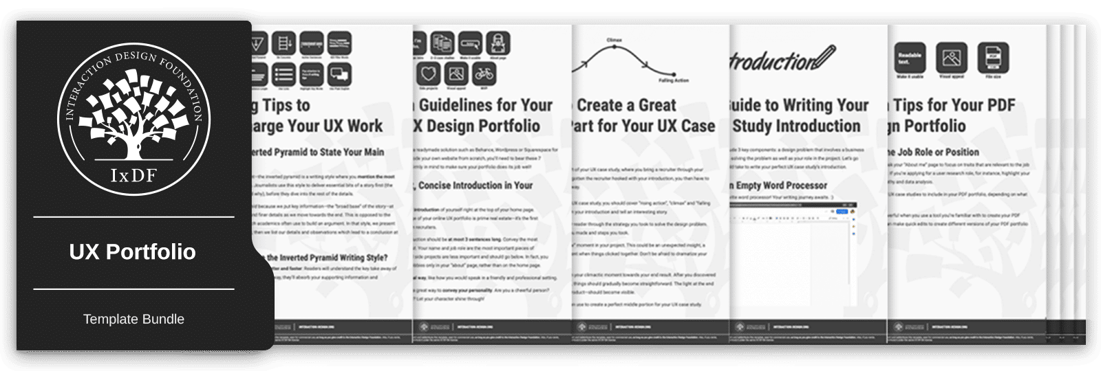 Bundle of 10 UX Portfolio templates