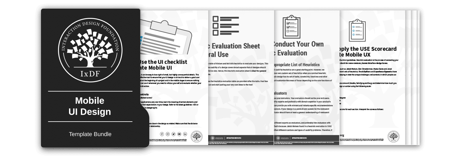 Bundle of 4 Mobile UI Design templates