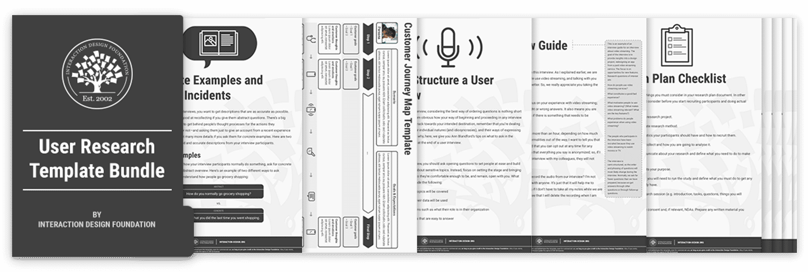 Bundle of 17 User Research templates