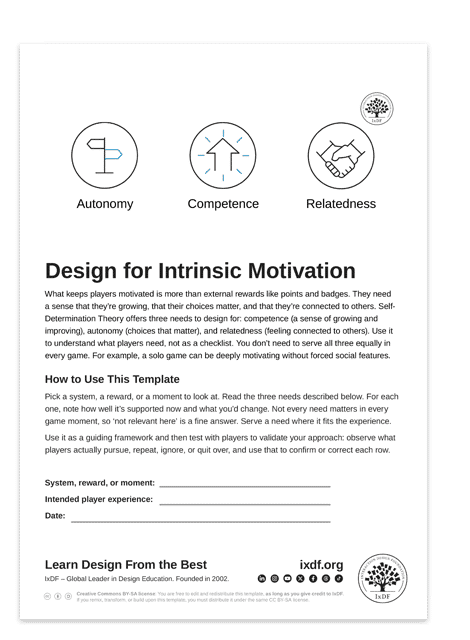 Design for Intrinsic Motivation