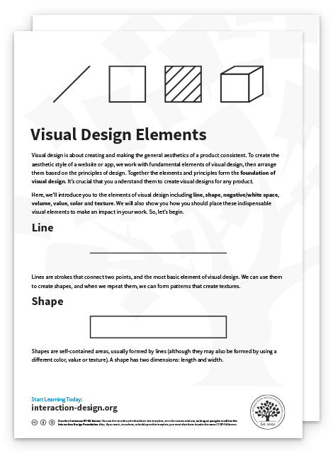 Sample of Visual Design Elements template
