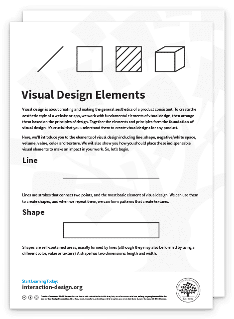 Sample of Visual Design Elements template