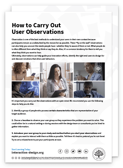 How to Carry Out User Observations