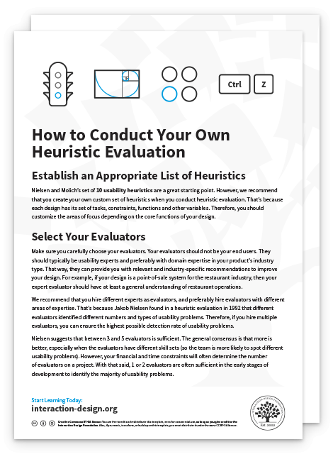 Sample of How to Conduct Your Own Heuristic Evaluation template