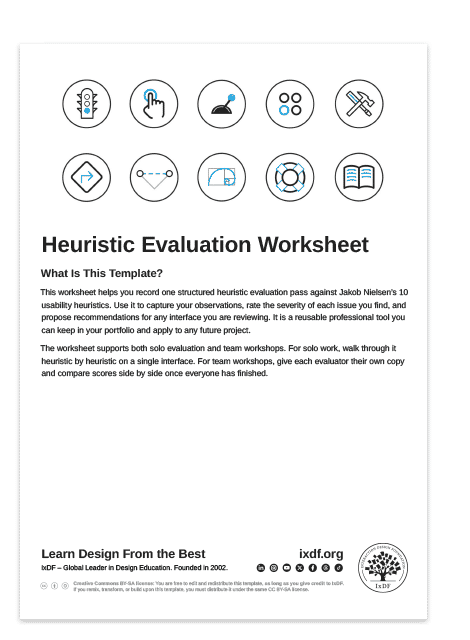 Heuristic Evaluation Worksheet