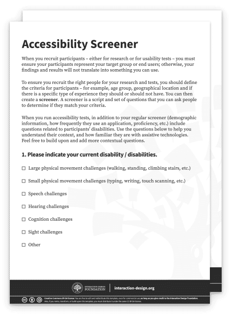 Accessibility Screener