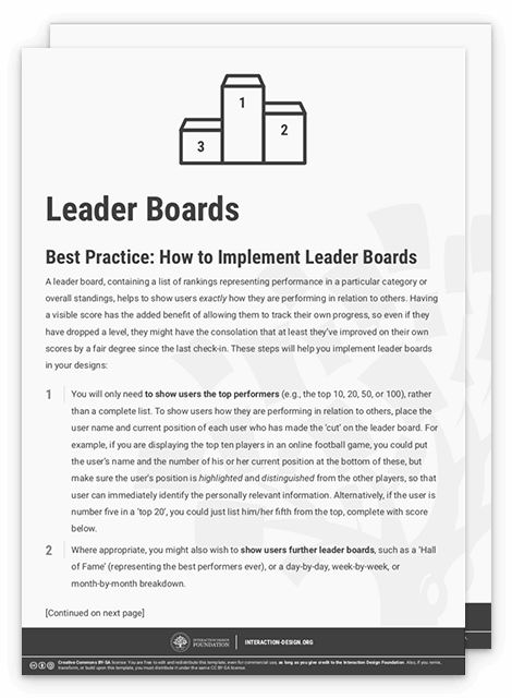 Sample of Leader Boards template