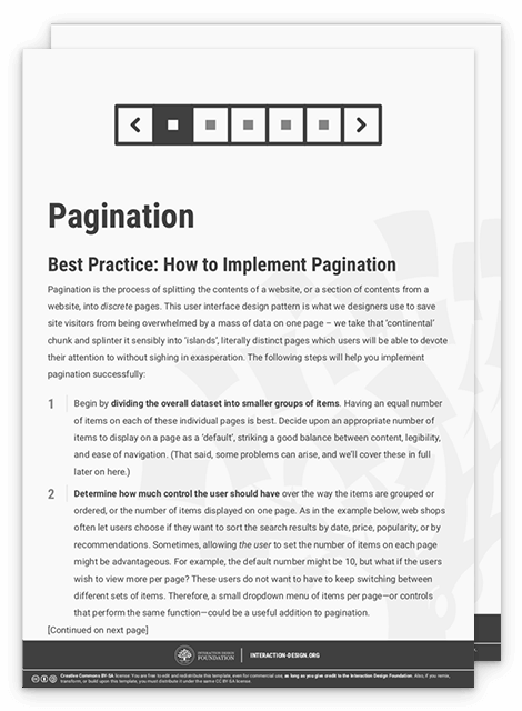 Sample of Pagination template